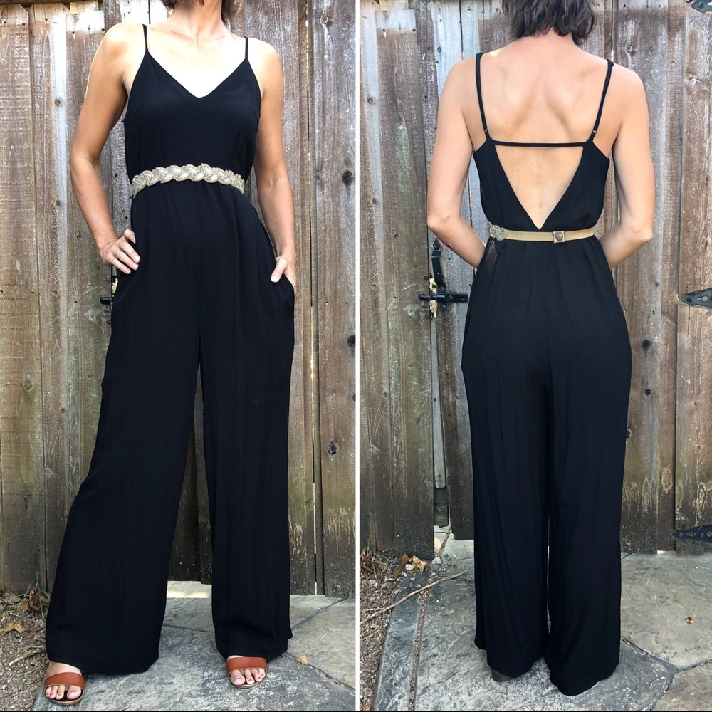 MinkPink Subtlety Black Jumpsuit  XS